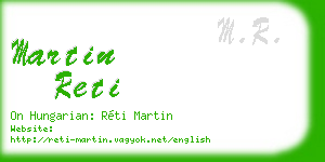 martin reti business card
